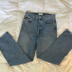 Agolde Blue Straight Jeans Timeless Style
